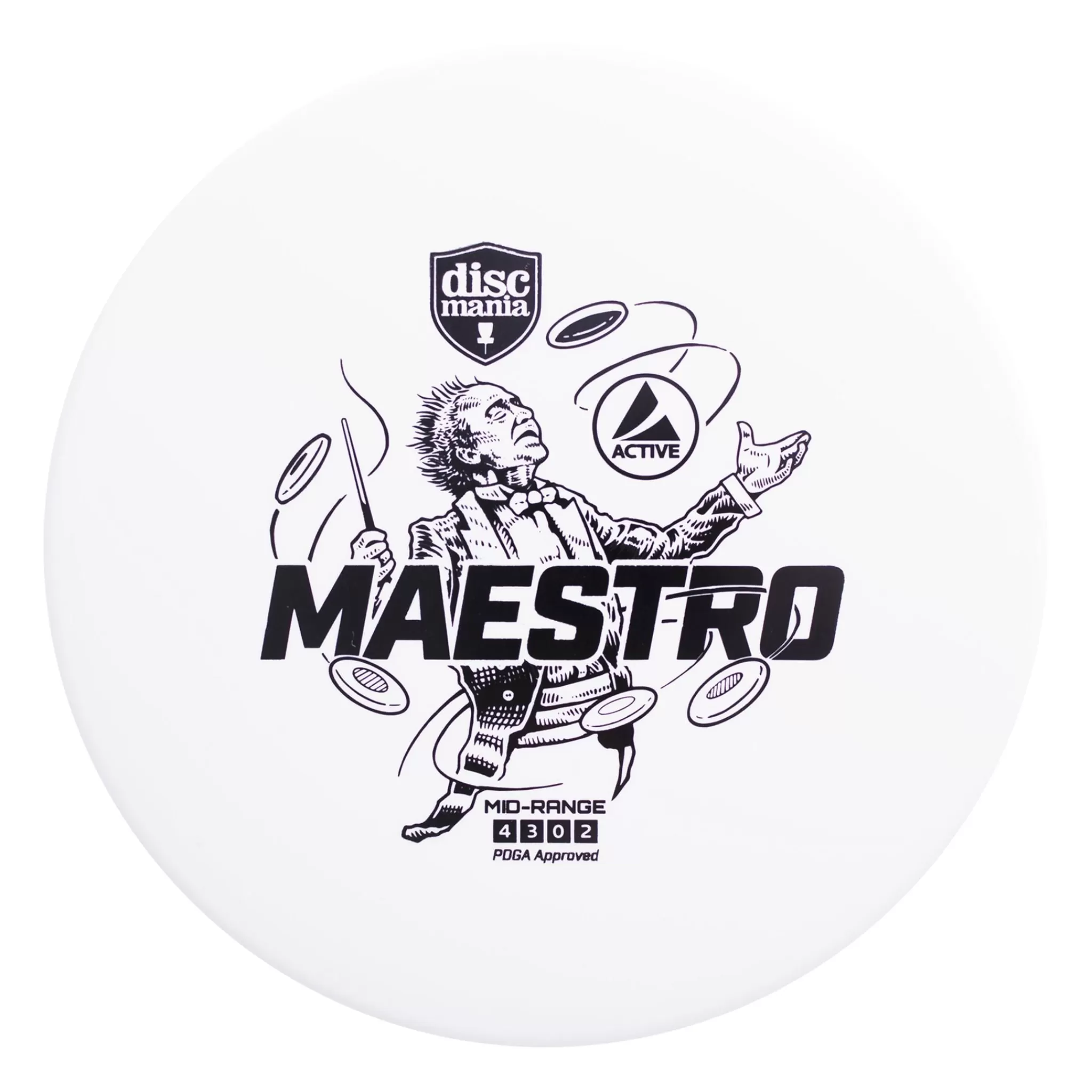 Store DISCMANIA Active Midrange Maestro White, Midrange Frisbeegolf