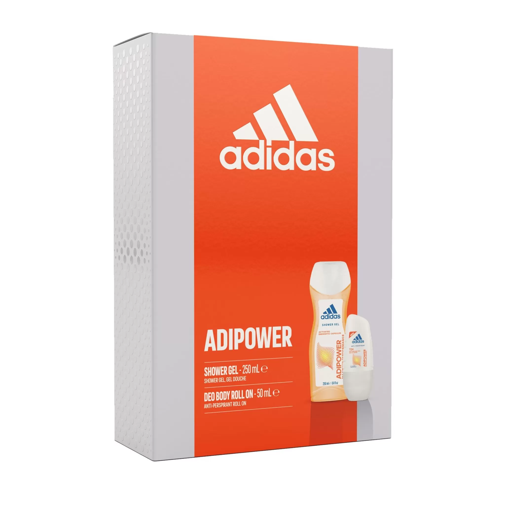 Store adidas Adipower (Dame) Showergel 250Ml + Roll-On 50 Ml, Dusjsape/Deodorant Dame