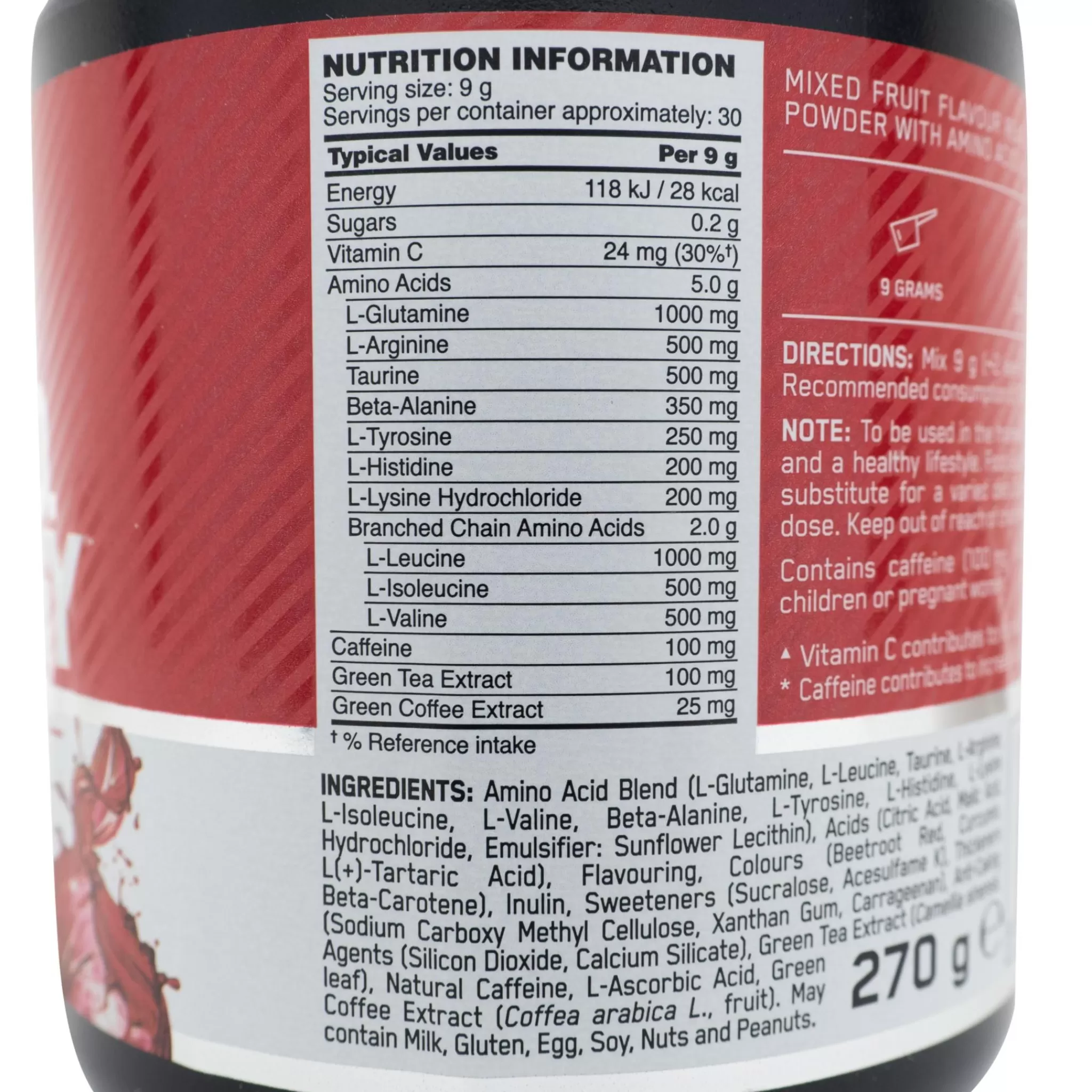 Online Optimum Nutrition Amino Energy 270 G, Aminosyretilskudd, Kosttilskudd