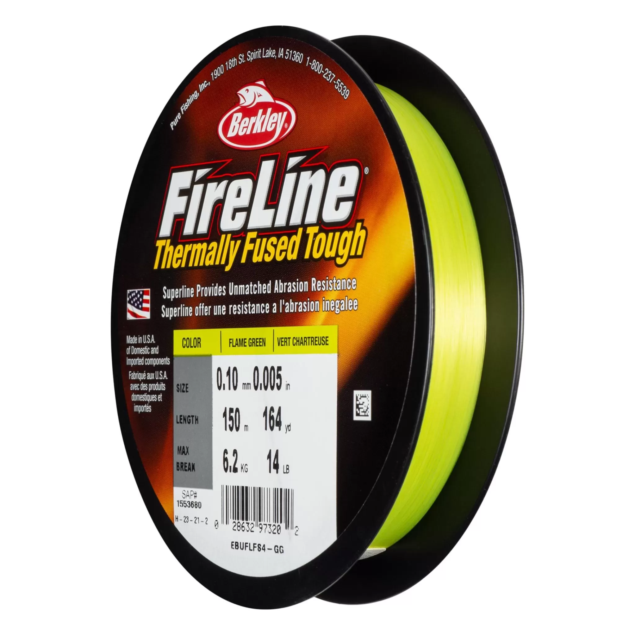 Hot berkley Fireline 150M Flame Green, Multifilament