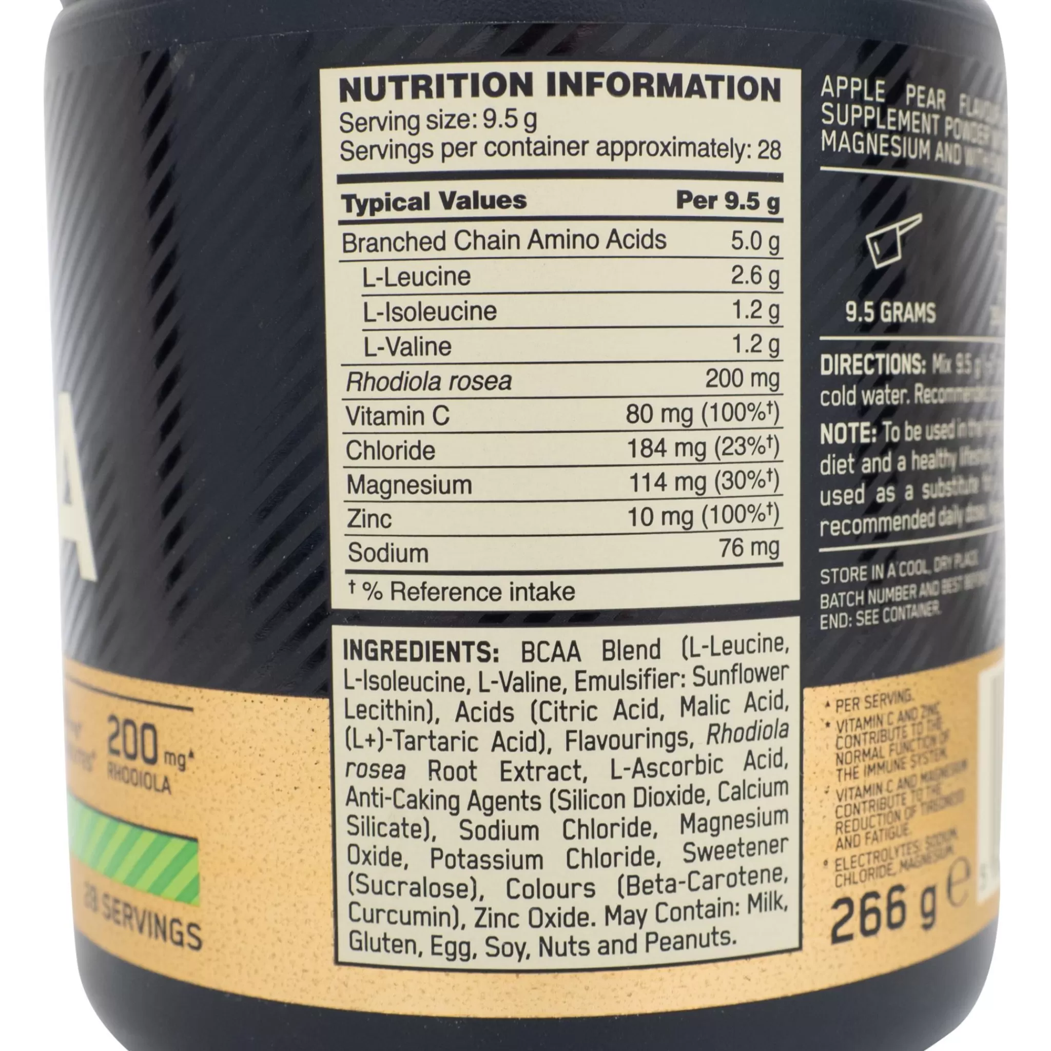 Flash Sale Optimum Nutrition Gold Standard Bcaa Train & Sustain 266 G