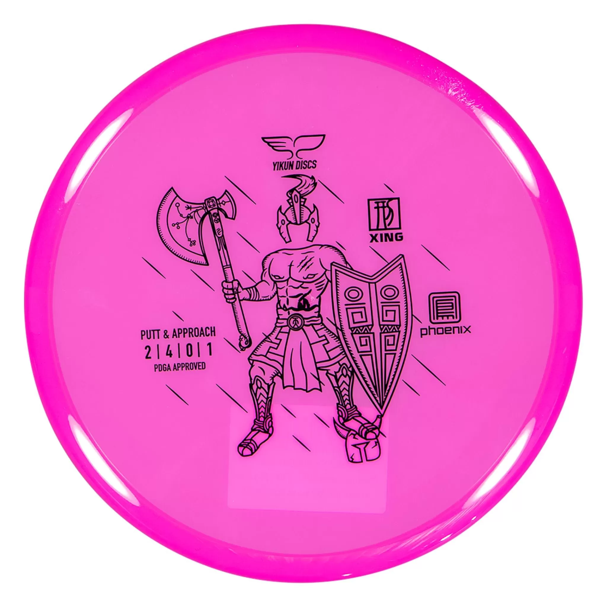 Outlet Yikun Phoenix Putter Xing, 170-175G Pink, Putter Frisbeegolf