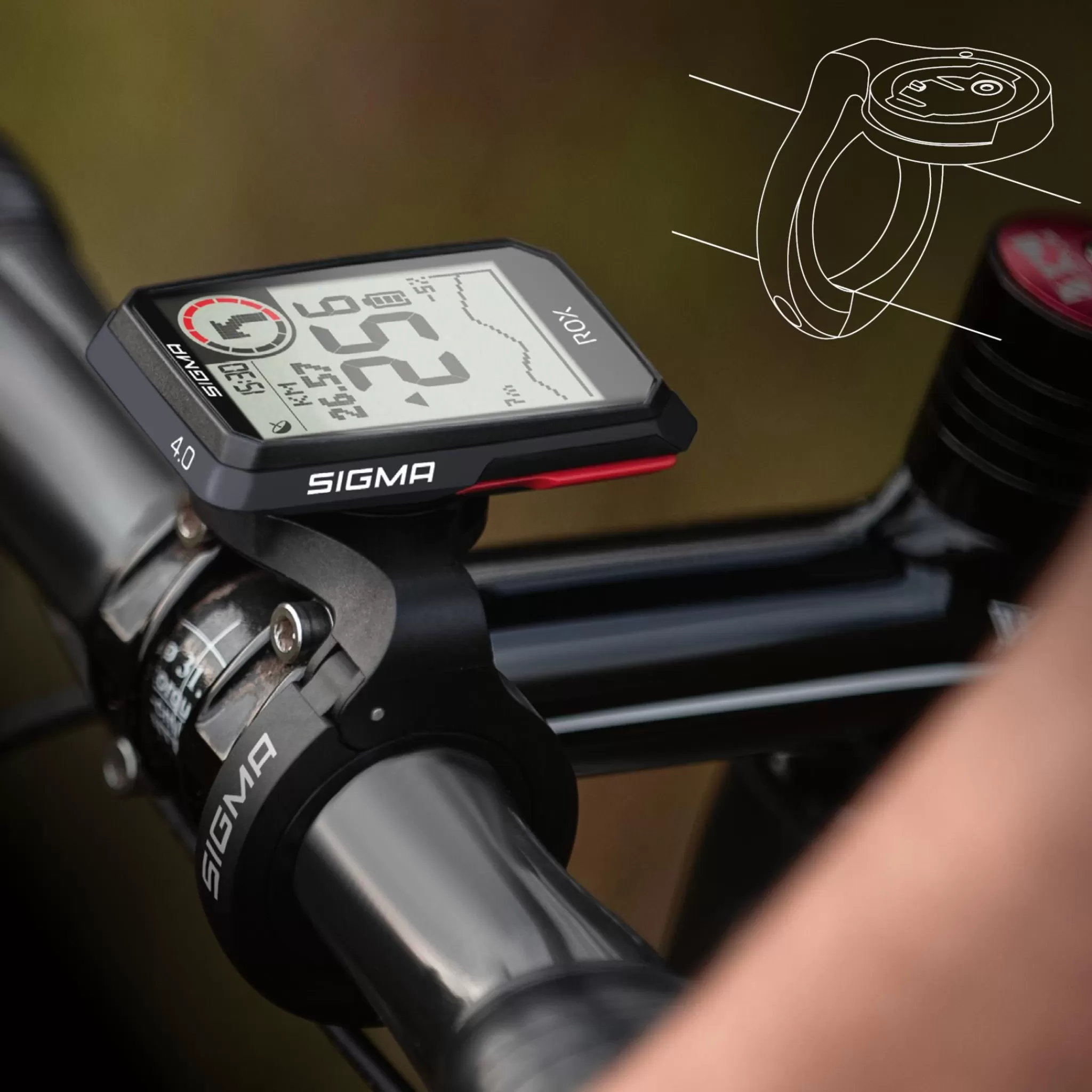 Discount sigma Rox Overclamp Butler, Sykkelfeste Til Rox Sykkelcomputer