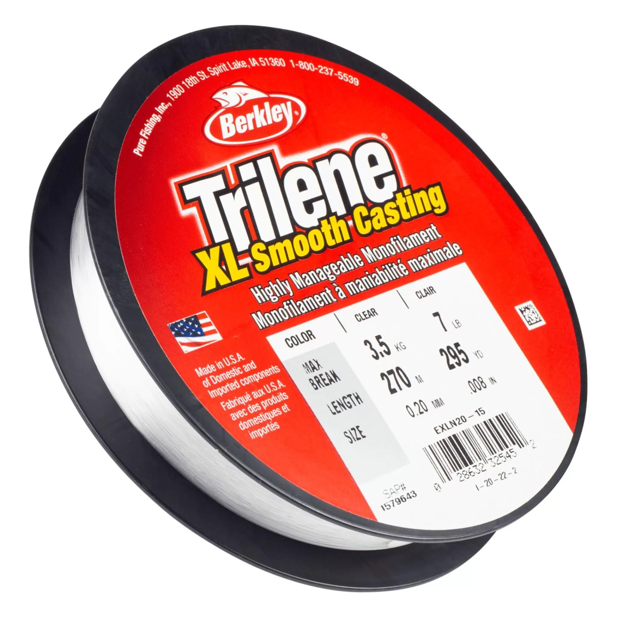 Flash Sale berkley Trilene Xl Mono 270M Clear, Fiskesene Monofilament