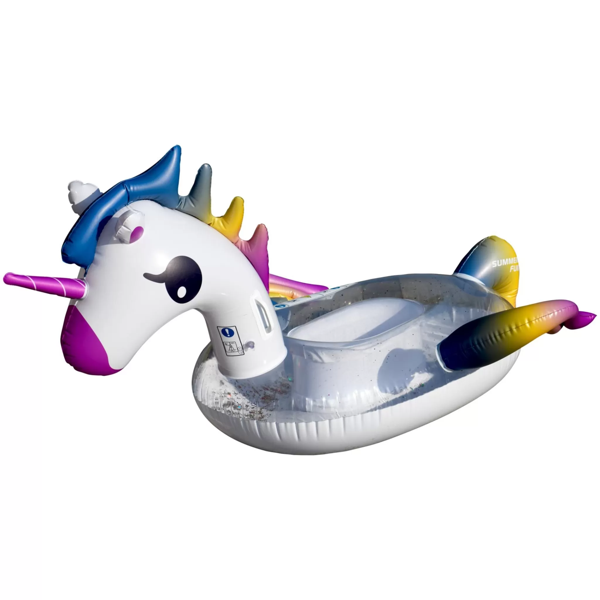 Cheap Summer Fun Unicorn Glitter Swim Ring, Badeleke