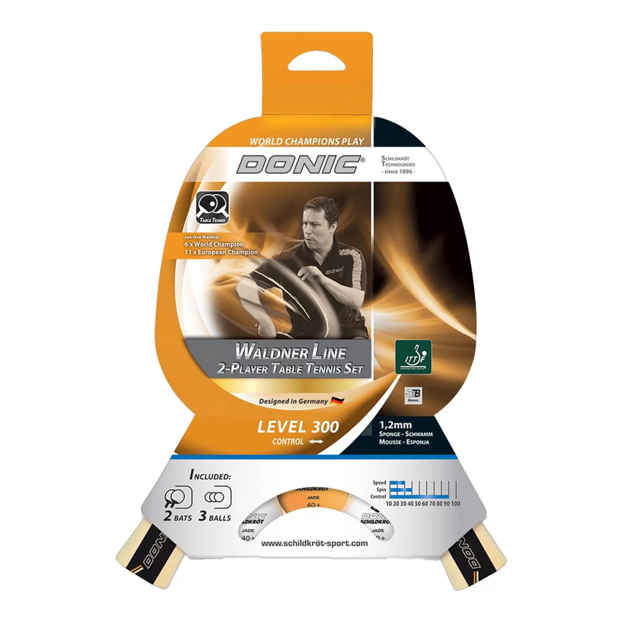 Online Donic Schildkröt Waldner 300 Set, Bordtennissett