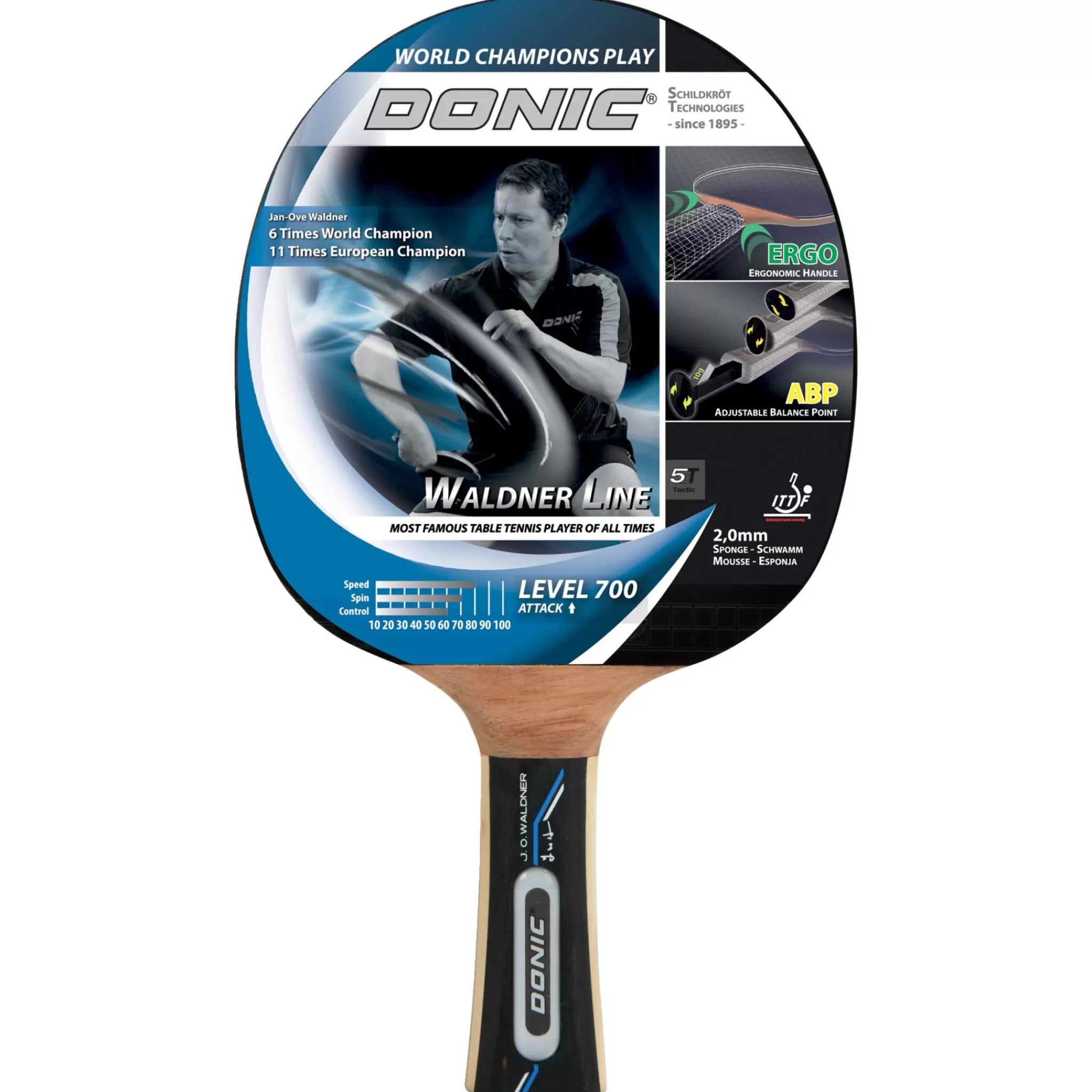 Fashion Donic Schildkröt Waldner 700 4-Star, Bordtennisracket